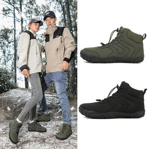 Nouvelles <span class=keywords><strong>bottes</strong></span> de neige pour hommes et femmes chaussures en coton haut à tête large avec doublure en maille antidérapante chaude et coupe-vent rembourrée en velours - Product Image 2