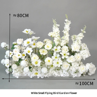 Décoration florale artificielle Delphinium blanc pour mariage : panneau de bienvenue, guirlande, centre de table et composition florale au sol