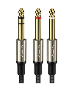 1/4 inch TRS Cable 6ft, [Gold-Plated] 1/4 inch TRS Stereo to Dual 1/4 inch TS Mono Insert Cable Y-Splitter