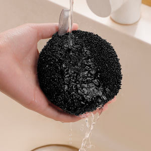 Siyah ölçekli temizlik bezi Scrubber ped ev ağır ovma temizleyici süngerleri ovma pedi mutfak için - Product Image 5