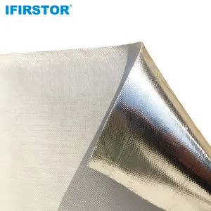 Manufacturer Aluminum Foil Coated Thermal Cloth Laminated Roll Fireproof High Silica Fiberglass Fabric