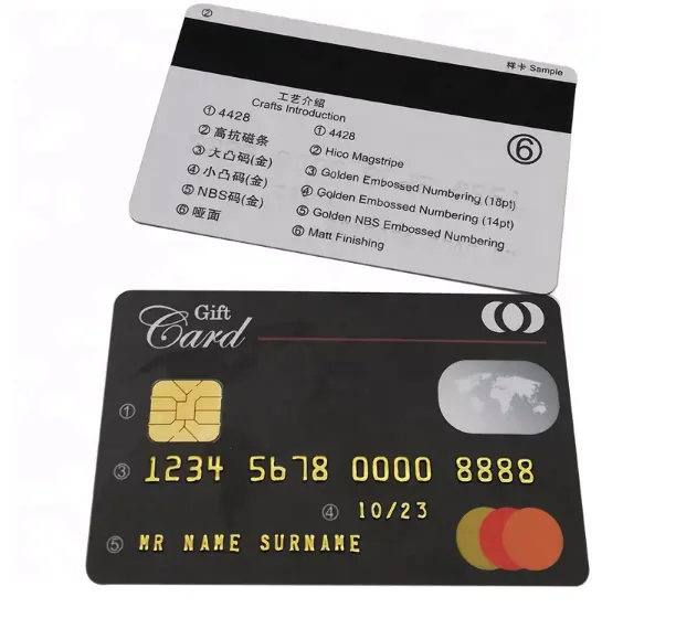 사용자 정의 인쇄 결말 EMV 칩 스마트 마스터 신용 카드