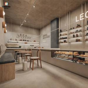 ซุ้มกาแฟและเบเกอรี่กลางแจ้งทันสมัยรักษ์โลกพร้อมไฟ LED |   เคาน์เตอร์บาร์แบบพับได้สำหรับพื้นที่ขายปลีก - Product Image 1