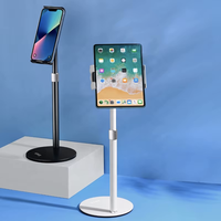 Support de tablette de sol rotatif en acier au carbone magnétique portable + ABS 180 et support de téléphone portable avec hauteur réglable