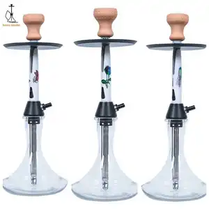 Oem Logo Waterpijp Smaak Geavanceerde Draagbare Duitse Hookah Shisha Kit Glazen Waterpijp