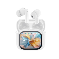 JM19 Casque intra-auriculaire à écran tactile intelligent HiFi Heavy Bass Noise Cancelling and Gaming ANC Nouvelle génération TWS Earphones