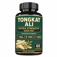 Ekstrak Akar Tongkat Ali Organik Longjack 200:1 Label Pribadi Produsen, Kapsul Ekstrak Tongkat Ali