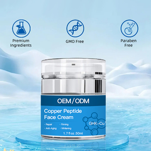 Crema facial con péptido de cobre azul OEM 1% con colágeno, retrasa la oxidación de la piel y el envejecimiento, ilumina la crema con péptido de cobre y azul - Product Image 2