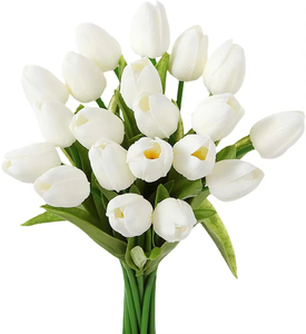 Tulipes en PU et fleurs artificielles pour une célébration de mariage amusante et une décoration intérieure tendance - Product Image 1