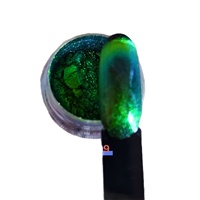 Nouvelle Poudre à Ongles Transfrontalière Effet Miroir Magique Polarisé Rose Aurore Caméléon Œil de Chat Couleur Morandi Paillettes Motif Étoile