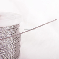 Câble métallique en acier inoxydable AISI304 AISI316 SUS304 SUS316 1x7, diamètres 1.5mm 2mm 3mm 4mm, prix de gros
