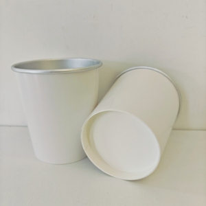 YBLPAK Gobelets à café en papier kraft en aluminium durables et écologiques, à paroi simple, avec logo personnalisé, revêtement PE imperméable, jaunes, pour pique-nique - Product Image 3