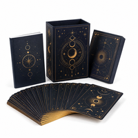 Cartes de tarot personnalisées, impression de jeu complet, 78 cartes de tarot oracle, finition lin, bords dorés, boîte rigide magnétique, guide, OEM, vente en gros