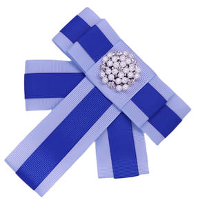 ソロリティの女性のための美しい毎日の衣装の装飾リボン蝶ネクタイピングラデーションブルーアクセントゼータアミカエブローチ - Product Image 5