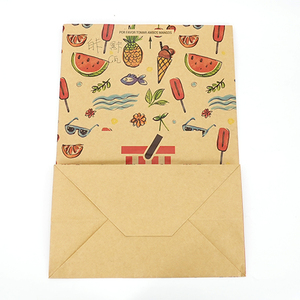 Sac en papier kraft brun personnalisé recyclable avec logo, sac en papier pour la livraison de nourriture, sac en papier pour <span class=keywords><strong>boulangerie</strong></span>, sacs en papier pour restaurant - Product Image 3