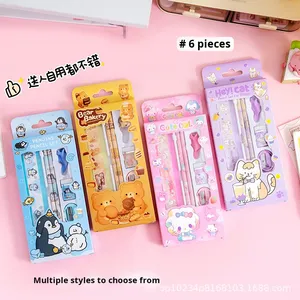 Set di cancelleria di lusso in scatola regalo con portapenne, temperino, righello per la scuola primaria, l'asilo e l'apprendimento. - Product Image 4