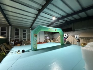 Gerbang Tiup PVC Berkualitas Tinggi Kedap Udara untuk Iklan, Ukuran 13ft dengan Pompa Udara Elektrik untuk Lari Lepas 5K 10K - Product Image 2