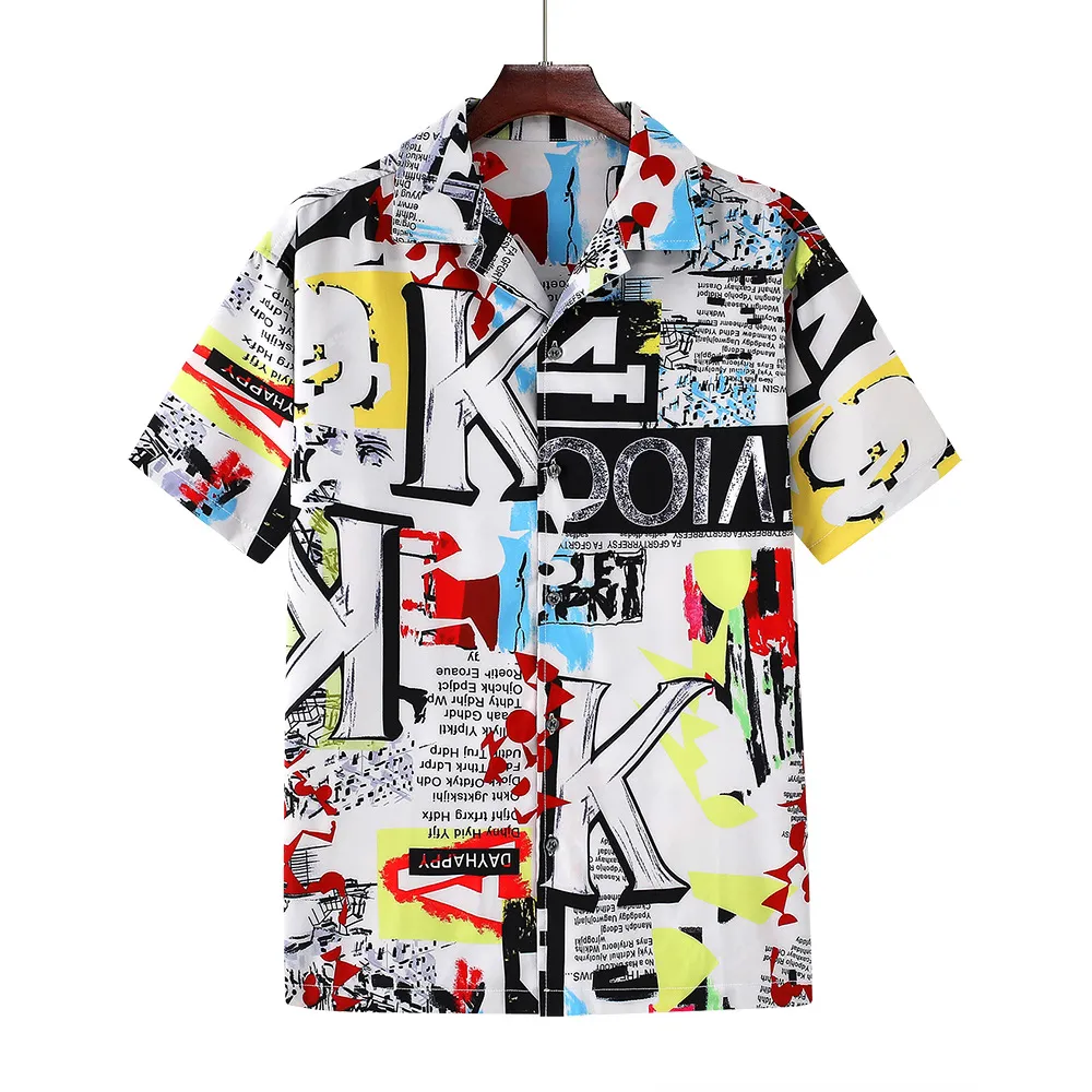 2023 Nieuwe Heren Hawaiiaanse Strandshirt Met Korte Mouwen Heren Casual Hawaiiaans Shirt