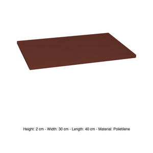 Planche à découper en polyéthylène marron 40 × 30 × 2 h cm - Product Image 3