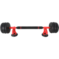 Ensemble d'haltères de musculation pour la gym, 6 en 1, barre d'haltères, kettlebell, ensemble d'haltères multifonctionnel réglable