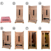 Harga Pabrik Ruang Sauna Inframerah Jauh 1-2 Orang, Kayu Solid, Ringkas, Ruang Sauna FIR Indoor dengan Dukungan OEM ODM