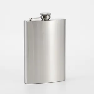 Wholesale 1 2 3 4 5 6 7 8 9 10 18 oz Stainless Steel Hip Flask / Portable Flasks Alcohol Bottle / Liquor Whisky Outdoor