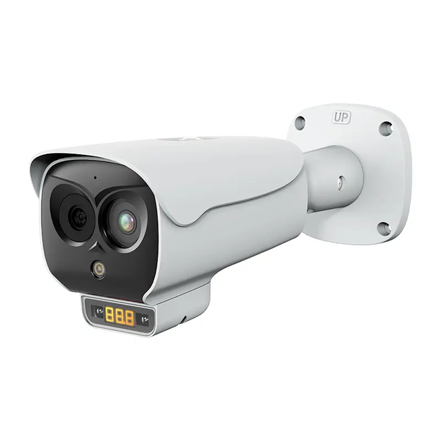 256x192 Resolution High Sensitivity Thermal Imaging CCTV Security Camera Bi-spectrum Network Bullet Design NVR Support