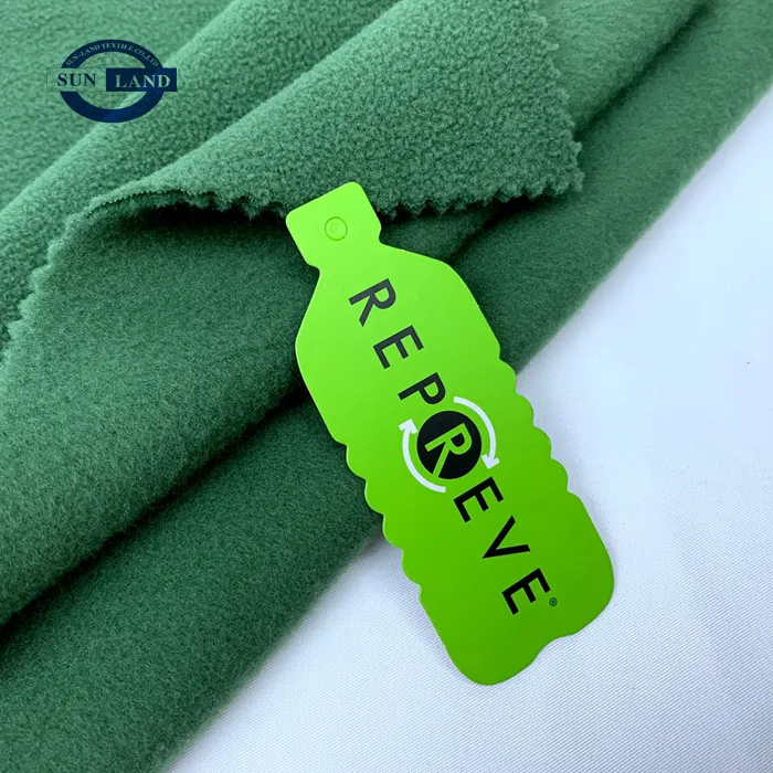100% recycle polyester double brushed one anti pilling polar fleece fabric for antumn winter clothing