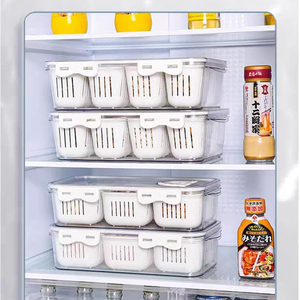 Organizador de Refrigerador en Oferta, Caja de Almacenamiento de Frutas y Verduras, Contenedor de Plástico para Almacenamiento de Alimentos - Product Image 5