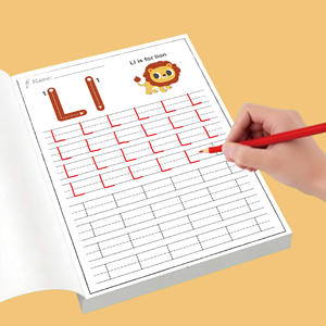 Cuaderno de Práctica de Escritura <span class=keywords><strong>para</strong></span> Niños, Primer Libro de Aprendizaje de Letras en Inglés, Práctica de Líneas <span class=keywords><strong>para</strong></span> el Control del Lápiz, Preescolar, 28 Páginas, Escritura de Palabras, Libro de Habilidades ABC - Product Image 2