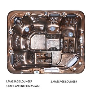 Spa <span class=keywords><strong>extérieur</strong></span> 6 <span class=keywords><strong>places</strong></span> Gurgle avec <span class=keywords><strong>jacuzzi</strong></span>, ozone et éclairage d'ambiance LED, système Balboa, fabricant professionnel - Product Image 3