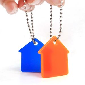 <b>Custom</b> House Shape Motel <b>Keychain</b>, Soft Vintage Style Hotel Keychains, Personalized Gifts with Business LOGO - Product Image 2