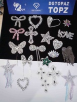 Nouvel élément 3d étoile strass cristal Applique strass fer sur Patch Hot Fix cristal couture Applique pour veste de mariée