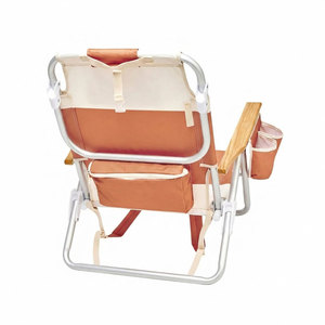 Bestex High Quality Aluminum Heavy Duty Lightweight Reclining Adjustable Straps Folding <strong>Beach</strong> <strong>Chair</strong> with Backpack and Cooler - Product Image 4