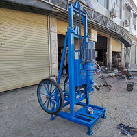 Plateforme de forage de puits d'eau portable sur roues, moteur électrique, forage de 180 mm, pour l'irrigation des fermes, l'alimentation en eau domestique