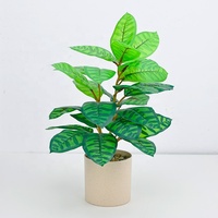 Grensoverschrijdende gesimuleerde groene plant binnenplant potplant decoratie kunstbloemen kunstmatige boom ficus broodboom bonsai