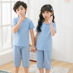 Piyama Set Anak Perempuan Lengan Pendek Motif Kucing Lucu Warna Pink Bahan Katun untuk Musim Panas, Cetak Kustom, Murah - Product Image 6