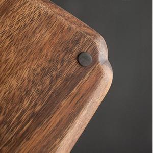 Meilleur vendeur Plateau en bois massif en noyer d'Amérique du Sud avec bordure florale pastorale Plateau en bois pour café, collations, noix - Product Image 5