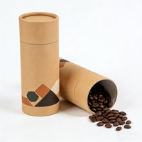 Emballage en tube de papier kraft écologique, emballage en carton biodégradable pour thé, café, grains, tube en papier personnalisé