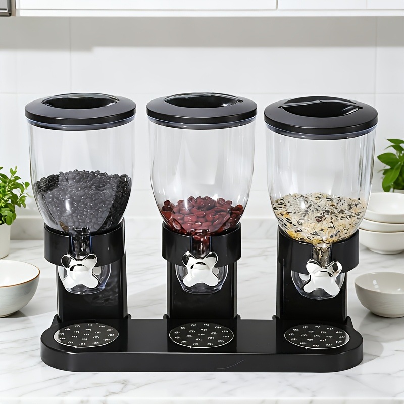 Máquina de cereales de tres cubos - Negro