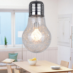 Lampes suspendues créatives en verre grande <span class=keywords><strong>ampoule</strong></span> Vintage métal grande lampe suspendue Bar café Restaurant chambre intérieure - Product Image 6