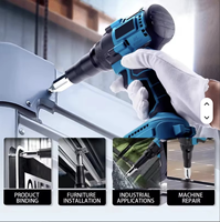 Remachadora Automática Inalámbrica de 21V, sin Escobillas, con Batería de 1.5AH y Capacidad de 40mm para Trabajos Pesados