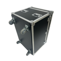 Valise de transport en aluminium sur mesure pour outils, câbles et instruments, avec 4 roues et système d'empilage