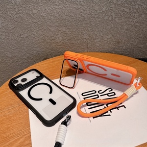 Funda Magnética de TPU de Lujo para iPhone 17 Pro Max/iPhone 17 Air con Cordón y Soporte para Lente, Cristal Magnético de Succión para Comercio Exterior - Product Image 4