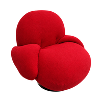 Fauteuil pivotant d'appoint, fauteuil lounge rembourré en bouclette, fauteuil rond personnalisé OEM pour hôtel, bar, salon