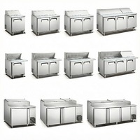 Comptoir de refroidissement par ventilateur pour pizza et salade avec plateau en marbre 900 mm