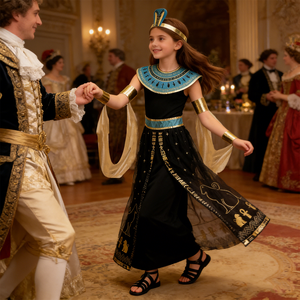 <span class=keywords><strong>Disfraz</strong></span> de Reina Egipcia para Niñas, Conjunto de <span class=keywords><strong>Cleopatra</strong></span> para Halloween con Diadema y <span class=keywords><strong>Accesorios</strong></span> - Product Image 4