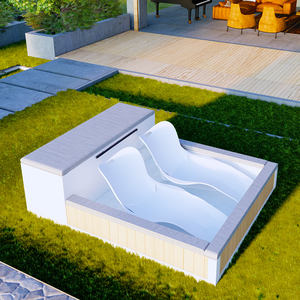 Nouvelle Conception Luxe Personnalisé Bain à remous Spa Jacuzzi Piscine Plongée Froide Extérieure Mosaïque Intégrée Piscine Spa Encastrée Sun Lege - Product Image 1