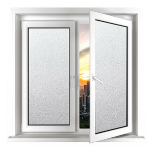 Frosted Window Stickers Rectangle White PVC Electrostatic Adhesive Privacy Film For Bathroom Safety Security - Product Image 1