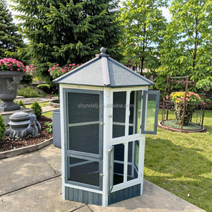 SHUNDA Regenbestendige Asfalt Dak Huisdierenmeubilair Grote Houten Vogelkooi Duivenvolière Huisdierhuis voor Parkieten Alle Seizoenen - Product Image 1